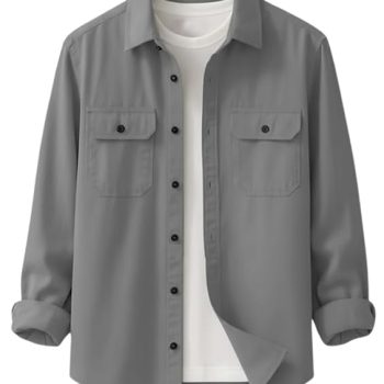 Men??s Stylish Cotton Blend Casual Shirt || Full Sleeve Button-Down Shirt with Dual Flap Pockets
