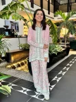 Lila Printed Linen Pink Co-ord Set
