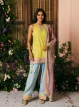 Sugandh Pima Satin Lime Kurta With Farshi Salwar