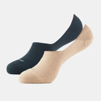 Compact Cotton Stretch No Show Socks with StayFresh Treatment - Black & Skin